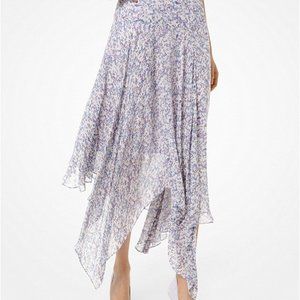 Michael Kors Asymmetrical Floral Midi Skirt